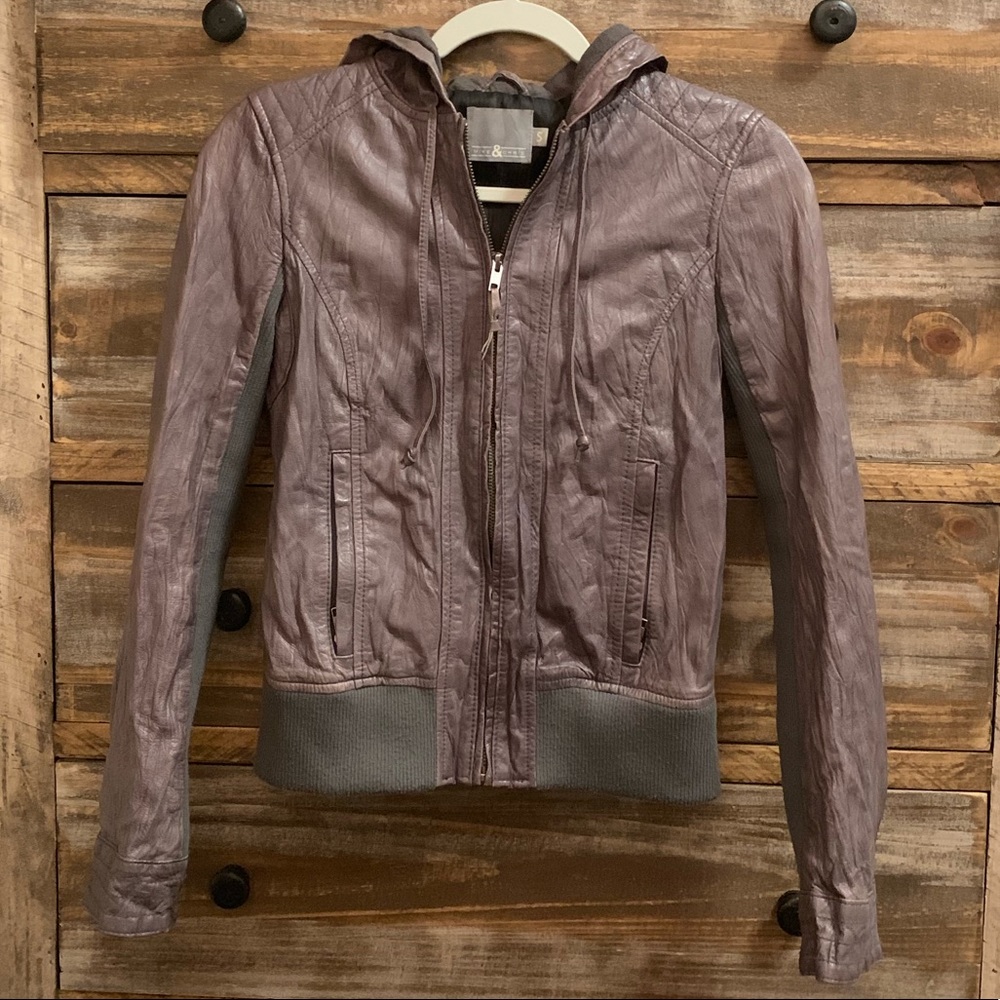 Mike & Chris Leather Hoodie Jacket